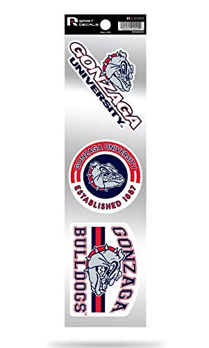Gonzaga Triple Retro Throwback Spirit Decals Flat Vinyl Auto Home Sticker Sheet University of