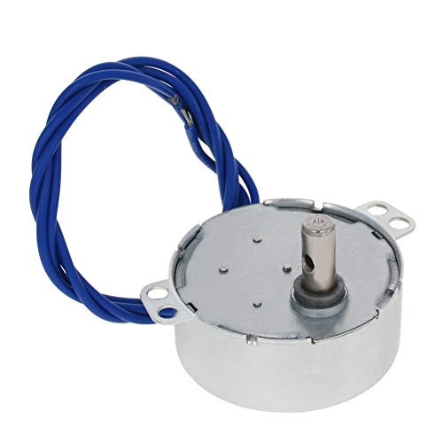Fielect 2Pcs Synchronous Motor AC 110V 15-18RPM Turntable Motor CW Direction 4W TYC-50 Horizontal Hole Shaft