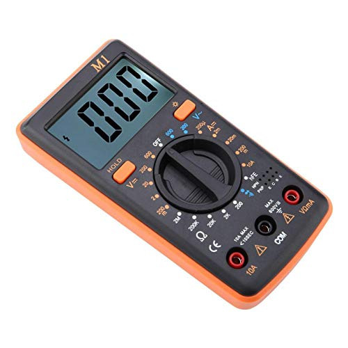 Data Logger Voltage Multimeter M1 DC AC LCD Display Current Amp Volt Ohm Digital Multimeter for Factories for Home with DC Voltage Range 200mV to 600V-Orange-