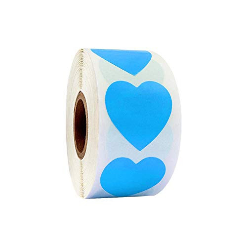 500pcs/roll Heart Shaped Sticker Labels,DIY Scrapbooking Party Gift Packaging Seal Birthday Party Wedding Supply Stationery Sticker-blue- 500pcs/roll Heart Shaped Sticker Labels,DIY Scrapbooking Party Gift Packaging Seal Birthday Party Wedding Supply Stationery Sticker-blue-