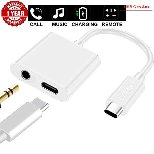 USB C Type C to 3.5mm Aux Audio Headphone Charger and Music Jack Adapter Pixel 2/2XL/3/3XL Esential and so on Type c Products