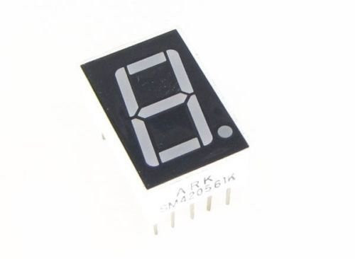 0.36" 1 Digit 7-Segment LED Display DIP common cathode - Red - Pack of 5