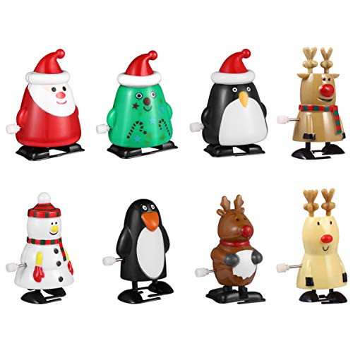 TOYANDONA 8 Pack Christmas Wind Up Toys Assorted Clockwork Toys for Kids Christmas Party Favors Goodie Bag Filler TOYANDONA 8 Pack Christmas Wind Up Toys Assorted Clockwork Toys for Kids Christmas Party Favors Goodie Bag Filler