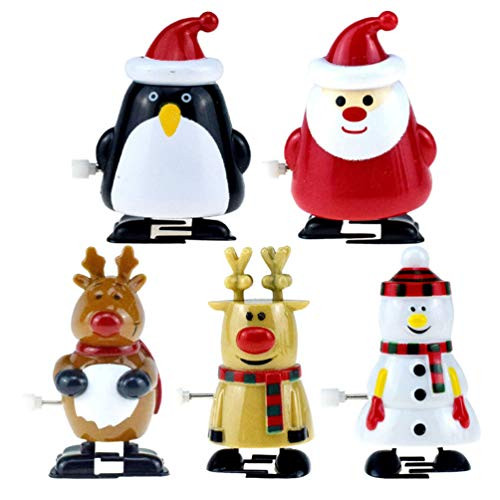 TOYANDONA 5 Pack Christmas Wind Up Toys Assorted Clockwork Toys for Kids Christmas Party Favors Goodie Bag Filler TOYANDONA 5 Pack Christmas Wind Up Toys Assorted Clockwork Toys for Kids Christmas Party Favors Goodie Bag Filler