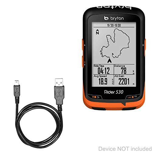 Bryton Rider 530 Cable, BoxWave [DirectSync Cable- Durable Charge and Sync Cable for Bryton Rider 530