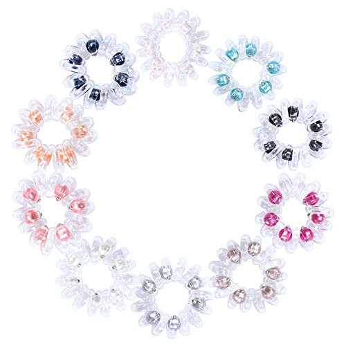 Vpang 10 Pcs Spiral Hair Ties No Crease Hair Ties Phone Cord Hair Ties with Pearl Beads Hair Coils Spiral Telephone Hair Ties Coil Ponytail Holder Elastic Coil Hair Ties for Women Girls Vpang 10 Pcs Spiral Hair Ties No Crease Hair Ties Phone Cord Hair Ties with Pearl Beads Hair Coils Spiral Telephone Hair Ties Coil Ponytail Holder Elastic Coil Hair Ties for Women Girls