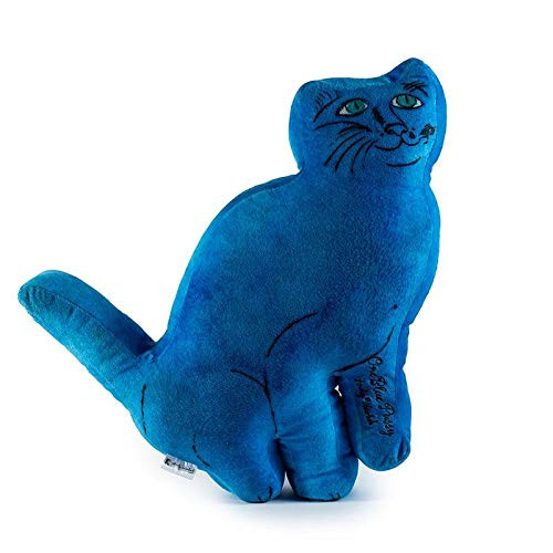 Kidrobot Andy Warhol Plush Cat Pillow (Blue)