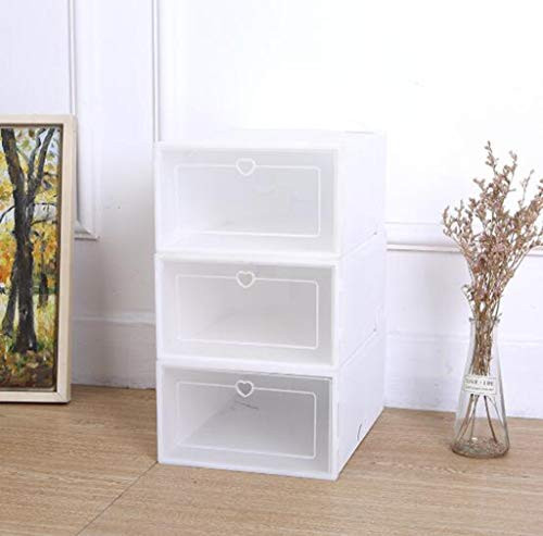 MULINN 1PC Shoe Storage Boxes, Foldable Clear Shoes Storage Box Plastic Stackable Shoe Organizer,Drawer Type Front Opening Shoe Holder Containers