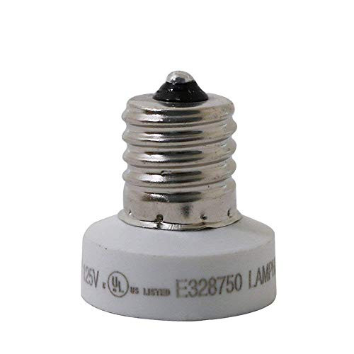 UL-listed Intermediate Screw E17 TO E12 Candle Candelabra Base Adapter Converter -Pack of 12-