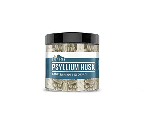 Psyllium Husk Capsules -200 Capsules- Natural Fiber Powder, Digestive  and  Cardiovascular Health*