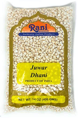 Rani Juwar Dhani -Puffed "popcorn" Sorghum- 14oz -400g- ~ All Natural, Indian Origin | No Color | Gluten Friendly | Vegan | NON-GMO | Indian Origin | No Salt or fillers