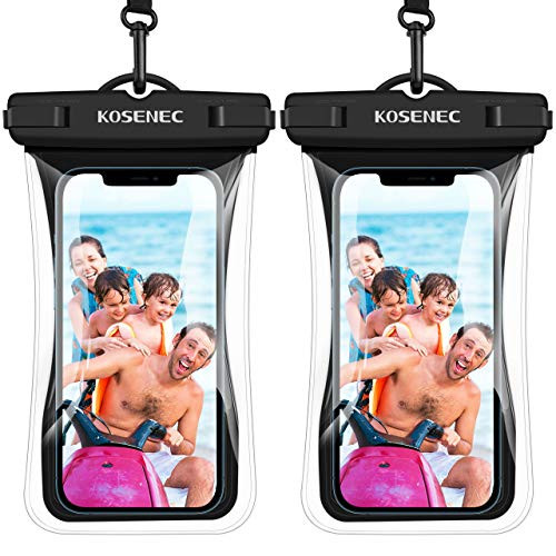Waterproof Phone Pouch, [2-Pack- Floating IPX8 Universal Cell Phone Waterproof Case Underwater Dry Bag with Lanyard Take Pictures Compatible with iPhone, Samsung and More Up to 6.9''