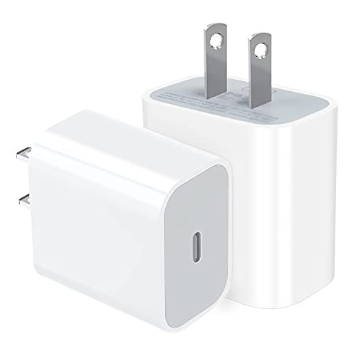 iPhone 12 Charger 2Pack, POTOK 20W USB C Charger for iPhone 12/12 Pro/12 Mini/12 Pro Max/MagSafe, Power Delivery 3.0 Fast Charger, PD USB Type C Charger Compatible with iPhone 11/11 Pro Max/XS Max