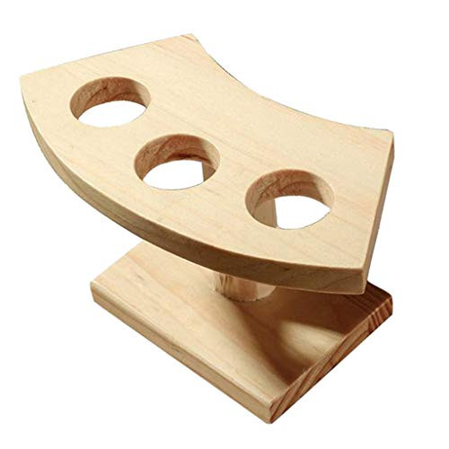 Baoblaze Wooden Cone Temaki Stand Sushi Hand Roll Display Holder Ice Cream Stand - 3 Hole