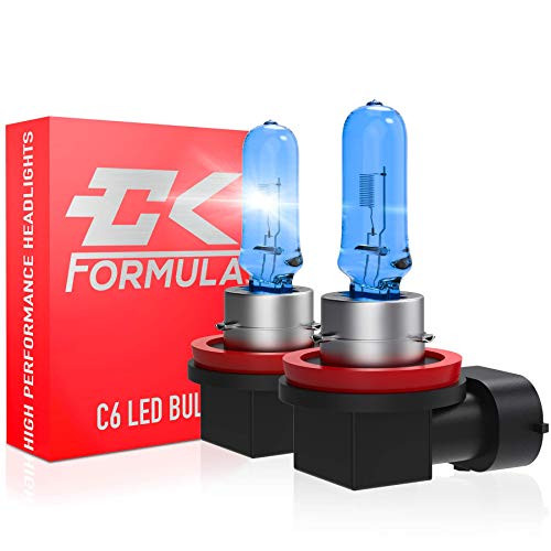 CK Formula H9 Halogen High Beam Headlight Bulb 5000K 12V 55W Super White Auto Light Headlamps Replacement, 2 bulbs