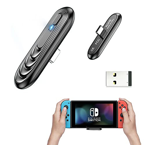 Switch Bluetooth Adapter for Nintendo Switch/Switch Lite/PC/PS5/PS4, Switch Wireless Audio USB C Bluetooth 5.0 Transmitter with Low Latency Converter Supports Wireless Bluetooth Headphones