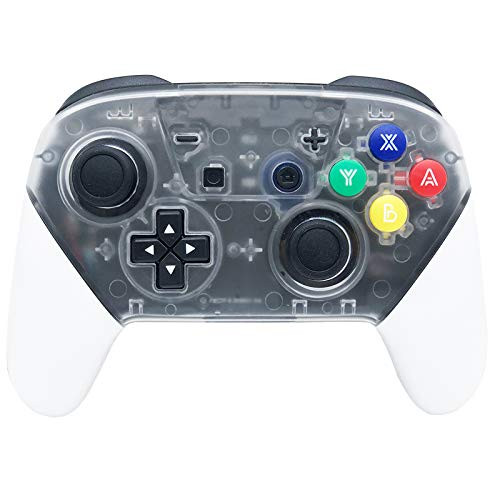 Switch Pro Controller, Pro Controller for N-Switch and Switch Lite, Wireless Switch Controller with 1000mAh Rechargeable Battery and Gyro Axis- White