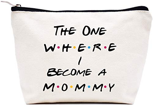 New Mommy Gift,Congratulations Gift for First Time Mom,Mother To Be Ideas,Promoted to Mom,Baby Shower Presents,Pregnancy Announcement Gift,the One Where I Become A Mommy,Makeup Bag,Cosmetic Bag Gift