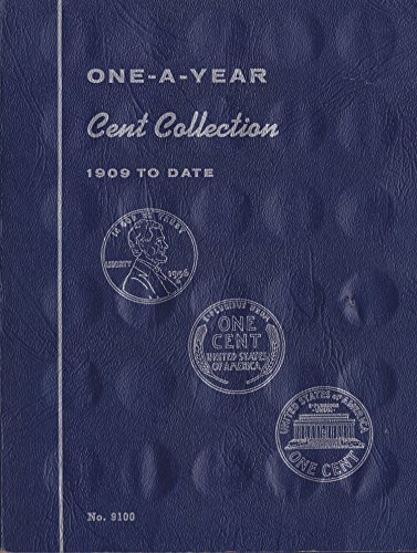1909-DATE CENT COLLECTION No 9100 WHITMAN ONE-A-YEAR COIN; ALBUM, BINDER, BOARD, BOOK, CARD, COLLECTION, FOLDER, HOLDER, PAGE, PORTFOLIO, PUBLICATION, SET, VOLUME