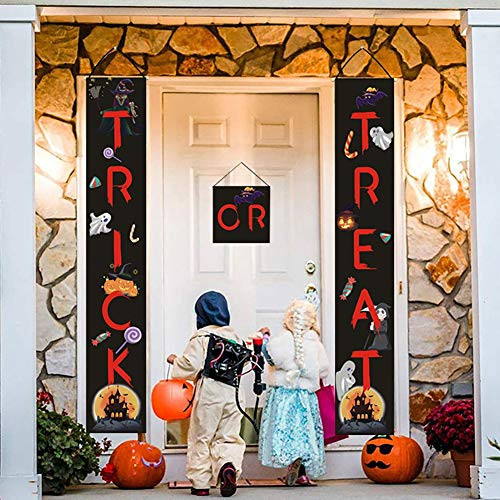 Halloween Outdoor Decoration Trick or Treat Banner for Front Door Display Durable Home Decor 3 Pcs Halloween Hanging Sign for Home Office Porch Front Door Halloween Decorations Ready to Welcome Kids Halloween Outdoor Decoration Trick or Treat Banner for Front Door Display Durable Home Decor 3 Pcs Halloween Hanging Sign for Home Office Porch Front Door Halloween Decorations Ready to Welcome Kids