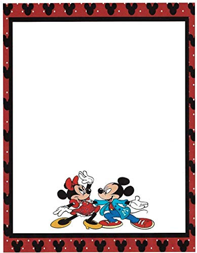 Mickey  and  Minnie Mouse Dancing Stationery Printer Paper 26 Sheets
