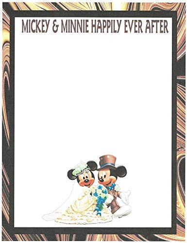 Mickey  and  Minnie Happily Ever After Stationery Printer Paper 26 Sheets