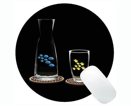 Chemistry Laboratory with Display Formula Science Gaming Round Mouse Pad Custom,Glass Rubber Round Mouse Pad