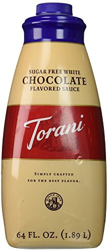 Torani White Chocolate Sugar Free Sauce, 64 Ounce