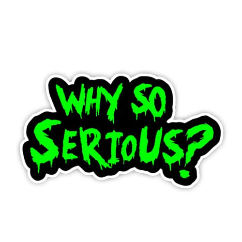 Exquisite car Stickers Why So Serious Funny Car Sticker and Decal Joker Evil Body Window Green Truck Laptop Wall Car Decoration Accessories Funny Stickers -Size : 13cm x7cm-