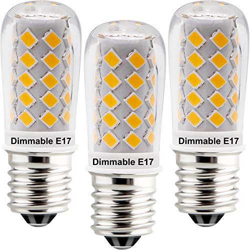 Beispiel E17 Dimmable LED Microwave Light Bulb Over Stove Appliance Replacement 40W Incandescent for Refrigerator, Range Hood E17 Intermediate Base 4W 400lm Warm White 2700K, Pack of 3 Beispiel E17 Dimmable LED Microwave Light Bulb Over Stove Appliance Replacement 40W Incandescent for Refrigerator, Range Hood E17 Intermediate Base 4W 400lm Warm White 2700K, Pack of 3