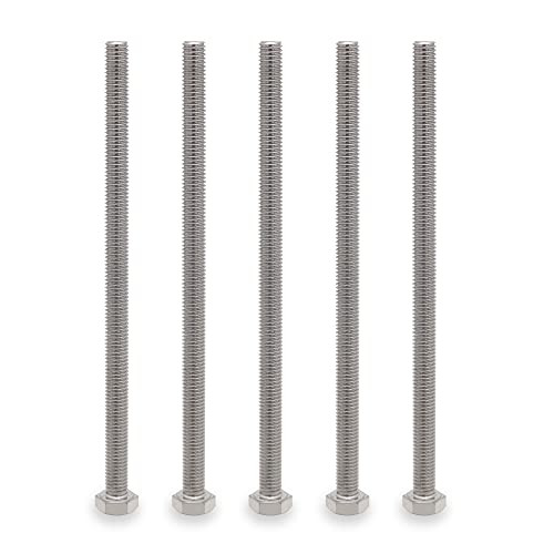 VictorsHome M8 Hex Head Bolt Screw, M8-1.25 x 150mm Stainless Steel 18-8 304 A2-70 Fully Threaded Hex Bolts 5pcs