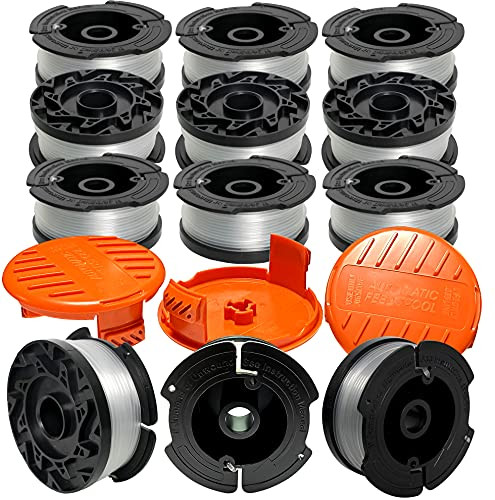 Aslanka AF-100 Spool Replace AF100 AF-100-3ZP AF-100-BKP Compatible with GH900 GH600 GH610 String Trimmer 30ft 0.065" Trimmer Line Replacement Spool Refills -12  plus 3 Pack-
