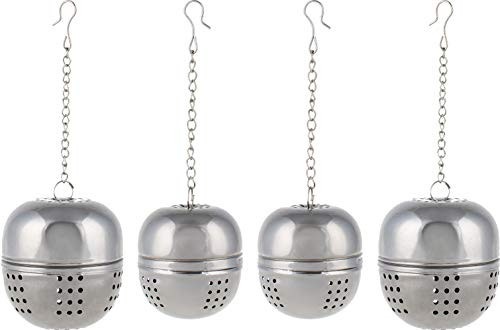 Metal Teapot Infuser Loose Tea - Pack of 4 - Stainless Steel Infusers Ball - Large Tea Brewer Infuser