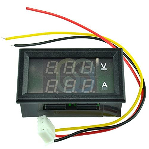 Mini Digital Voltmeter Ammeter DC 30V 50A Panel Amp Volt Voltage Current Meter Tester 0.28" Red Red Dual LED Display 4.5-30V 50A