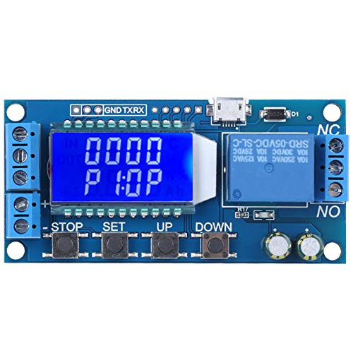 Cycle Trigger Delay Timer Switch Timer Module On/Off Relay Module,LCD Display,Circuit Electronic Relay Module Delayed Power Off XY-LJ02