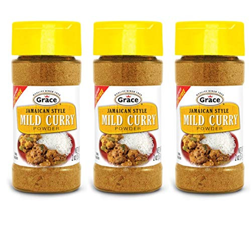Grace Jamaican Style Mild Curry Powder -3 Pack, Total of 6oz-