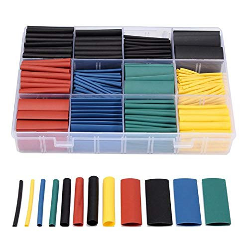 530Pcs Heat shrinkable Tube kit-polyolefin Material, Wire Heat shrinkable Tube, Wire Heat shrinkable Tube kit, Insulated Wire, Colored and Colored Heat shrinkable Tube, -Shrinkage Ratio 2:1-