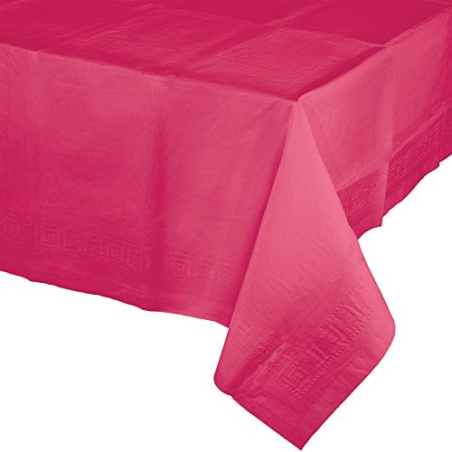 Creative Converting 12-Count Touch of Color Plastic Table Covers, Hot Magenta