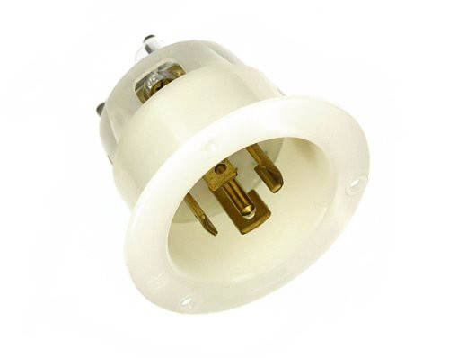 Leviton 2825 30-Amp, 277/480 Volt- 3PY, Flanged Inlet Locking Receptacle, Industrial Grade, Grounding, White Leviton 2825 30-Amp, 277/480 Volt- 3PY, Flanged Inlet Locking Receptacle, Industrial Grade, Grounding, White
