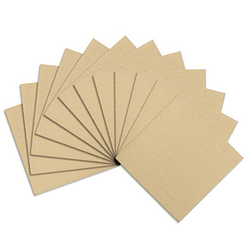 uxcell Corrugated Cardboard Filler Insert Sheet Pads 5-Layer 5mm x 8-Inch x 8-Inch for Packing, Mailing, and Crafts 12pcs