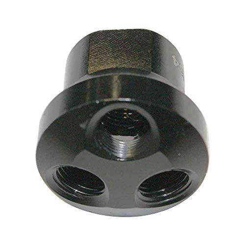 Interstate Pneumatics FPM84A Aluminum Round Manifold - 3 Way Adaptor 1/2 Inch NPT Inlet x 1/4 Inch NPT Outlet -3X-