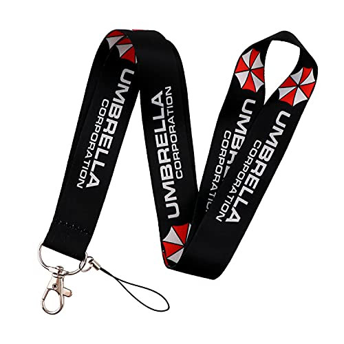 Resident Evil Umbrella Themed Cosplay Lanyard Key Chain ID Badge Holder Clip -LY-Umbrella-
