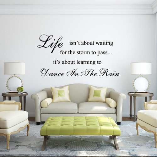 DigTour WallArt Life Isn't About Waiting for The Storm to Pass, It's About Learning to Dance in The Rain Wall Sticker Decal Vinyl Art Quote -Black, Large- DigTour WallArt Life Isn't About Waiting for The Storm to Pass, It's About Learning to Dance in The Rain Wall Sticker Decal Vinyl Art Quote -Black, Large-