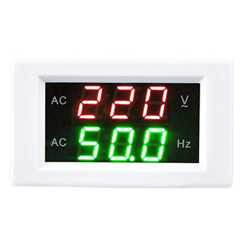 Voltage Frequency Meter, Generator Dual Display LED Digital AC Voltmeter Frequency Meter Testing Tool-??-