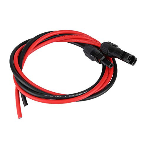 Kuuleyn Solar Cable, 2.5mm Pair of Red  and  Black Solar Panel PV Extension Cable Wire Male  and  Female Connectors Solar Panel Adaptor Kit Tool