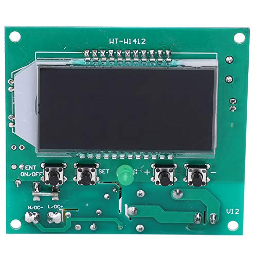 PUSOKEI Temperature Controller Module DC 12V/220V Programmable Digital Thermometer Digital LCD Screen Display Meter, Portable Temperature Controller -12V-