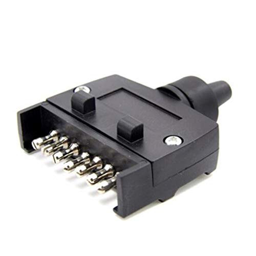 Davitu Cables, Adapters  and  Sockets - 7 Pin Replacement Trailer Socket Truck Light Connector Flat Male Trailer Adapter Tow Plug