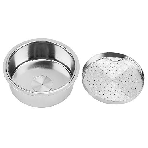 Haofy Stainless Steel Coffee Filter Basket, Removable Stainless Steel Coffee Filter Basket Strainer for Pressure Coffee Machine