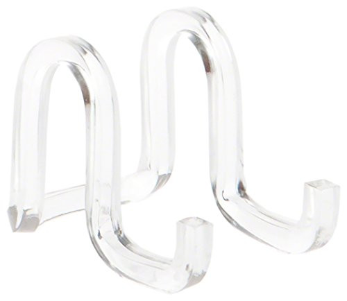 Plymor Clear Acrylic Ribbon-Style Display Easel, 1.875" H x 1.75" W x 2.625" D -3 Pack-
