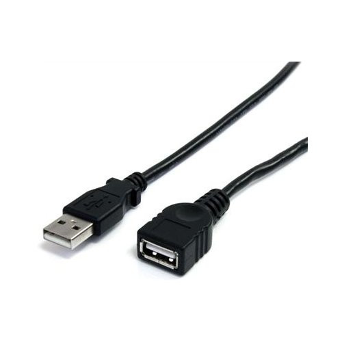 StarTech.com USB 2.0 Extension Cable A to A - USB extension cable - 4 pin USB Type A -M- - 4 pin USB Type A -F- - 3 ft - USB / Hi-Speed USB - - black USB EXT CBL A TO A Manufacturer Part Number USBEXTAA3BK
